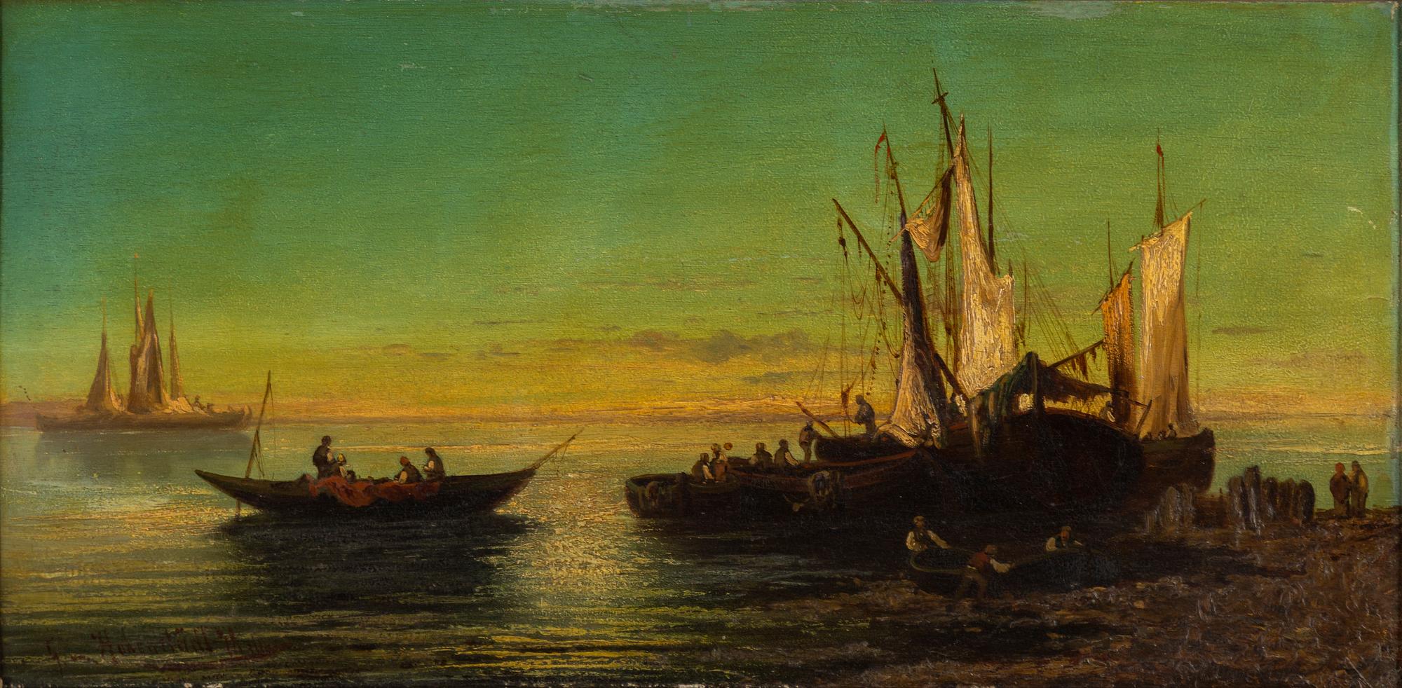 F. VON HOHENSTÄDT, olja på pannå, signerad.