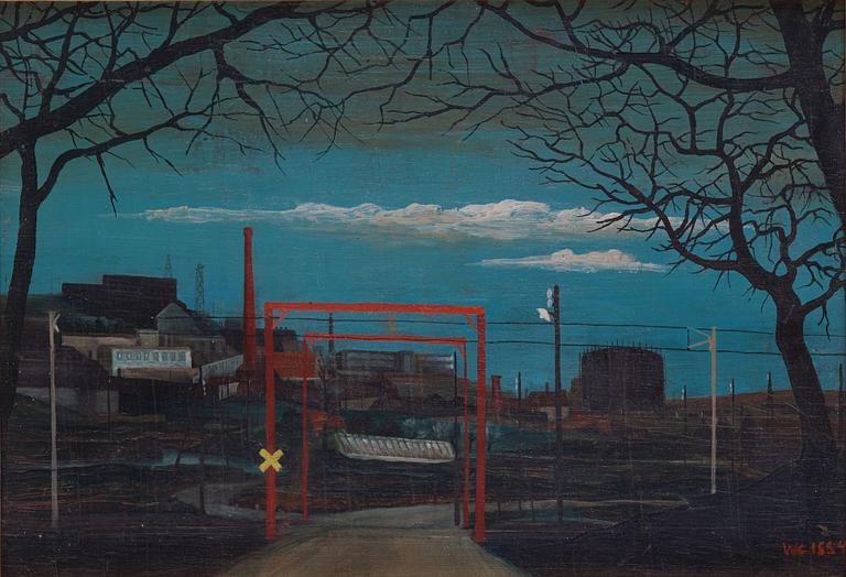 PETER WEISS, oil on panel, signed and dated -40.