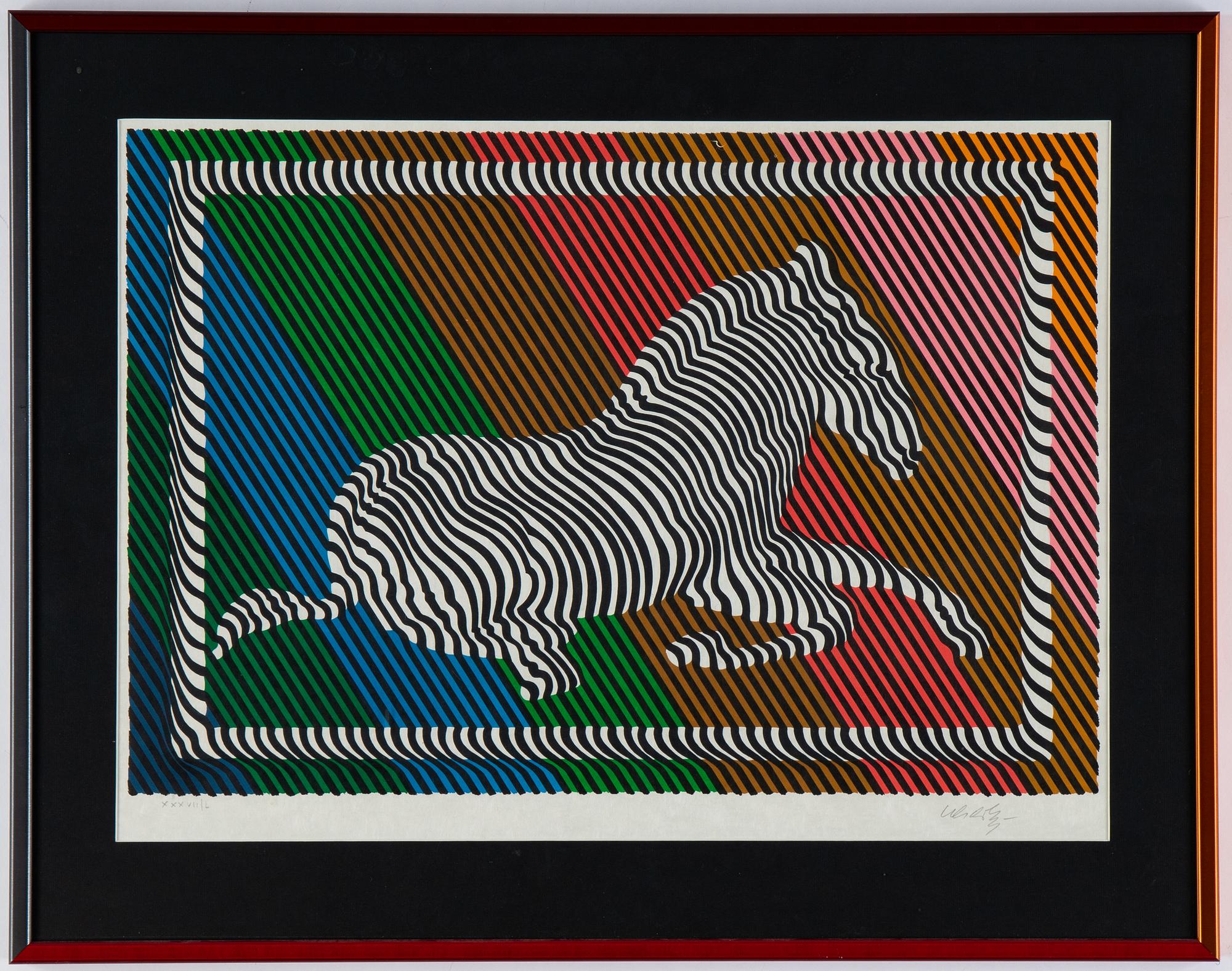 Victor Vasarely, färglitografi, signerad XXXVII/L.