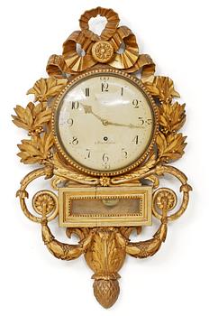 1065. A late Gustavian wall clock by P.H. Beurling.