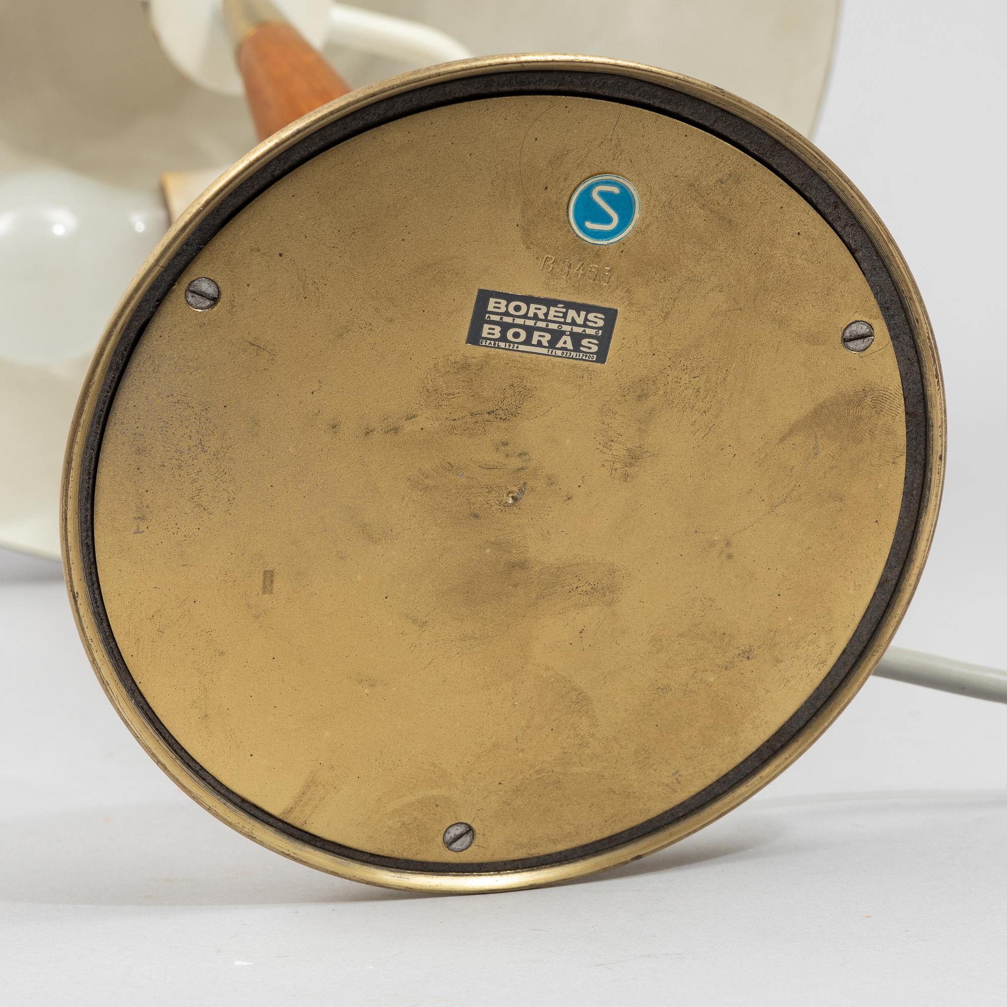Skrivbordslampa, model B 8453, Boréns, omkring 1930.