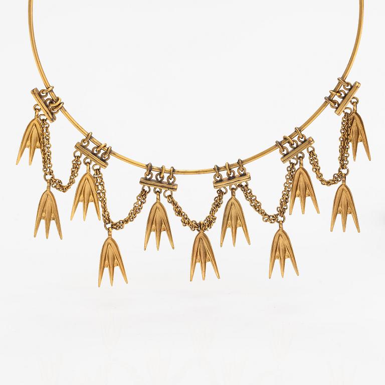 Heli Vuori, A bronze necklace "Tähkäkääty". Kalevala Koru, Helsinki 1948-1950s.