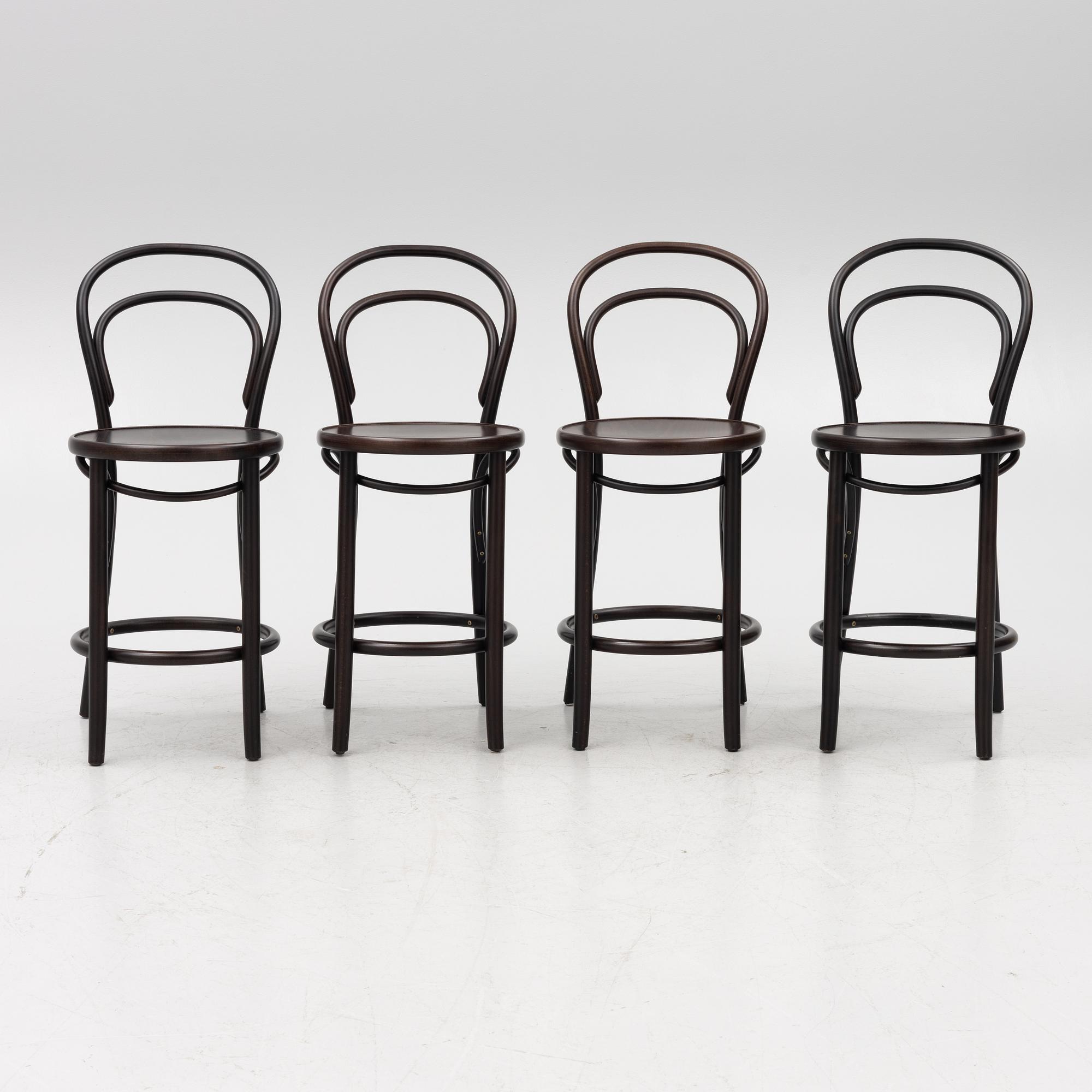 A set of four model '14' chairs, Ton.