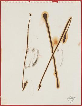 Eddie Figge, oil on paper, signed with stamp.