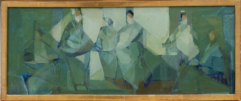 EBBE EBERHARDSON, olja på pannå, signerad.