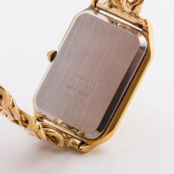 ARMBANDSUR BUCHERER 18K guld och stål, 26 x 30 mm, 956526, quartz, m 18K bismarck-länk monterad senare.