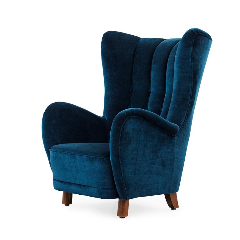 A Danish upholstered easy chair, possibly by Mogens Lassen, 1940's-50's.