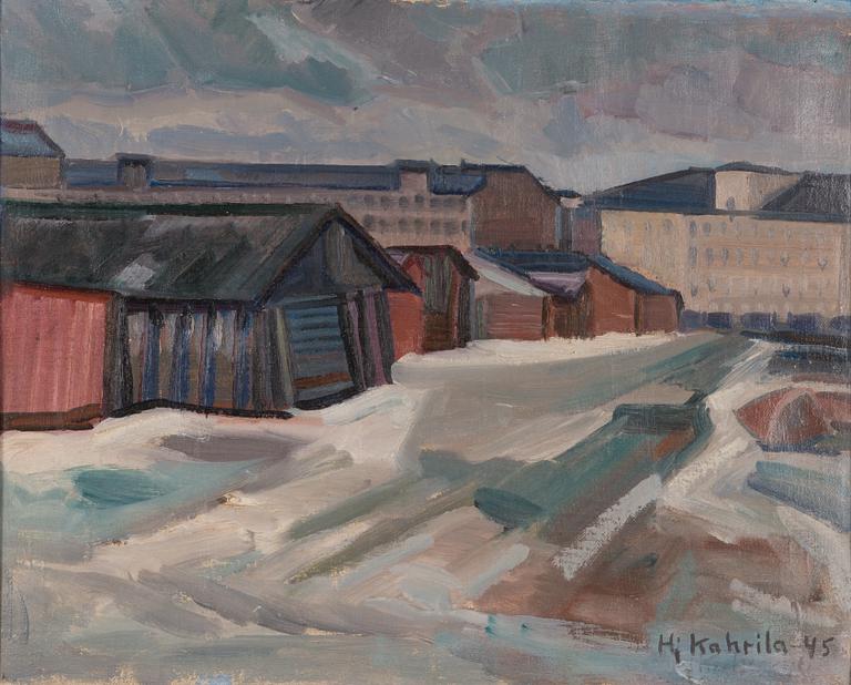 Hjalmar Kahrila, oil on canvas, signed and dated -45.