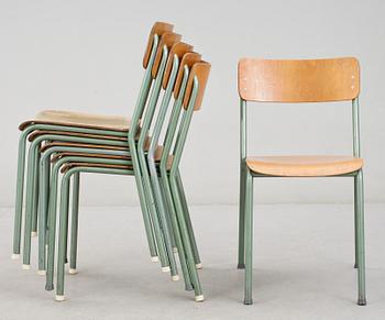 STOLAR, 6 st, Grythyttan Stålmöbler, 1950/60-tal.