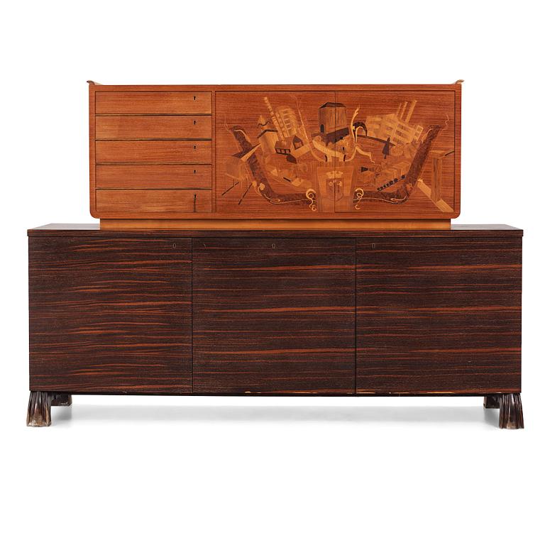 Erik Chambert, a cabinet/sideboard, Chamberts Möbelfabrik, Sweden 1930-40s.