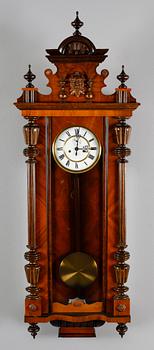 VÄGGPENDYL, sent 1800-tal, större modell.