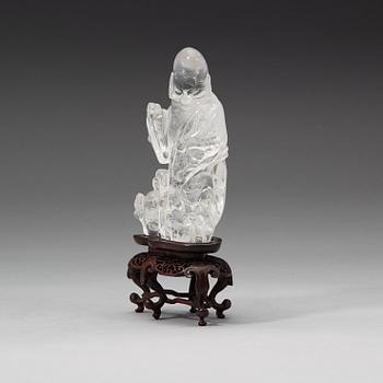 FIGUR, bergkristall. Sen Qing/tidigt 1900-tal.