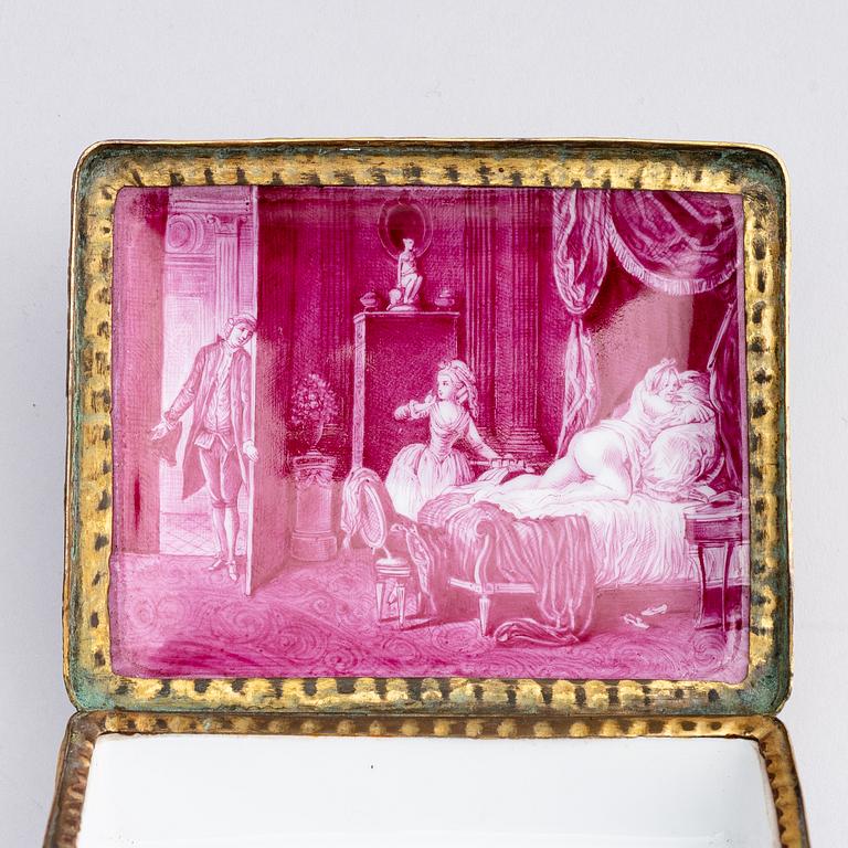 Box, porcelain, Meissen style, probably Germany 19th century,