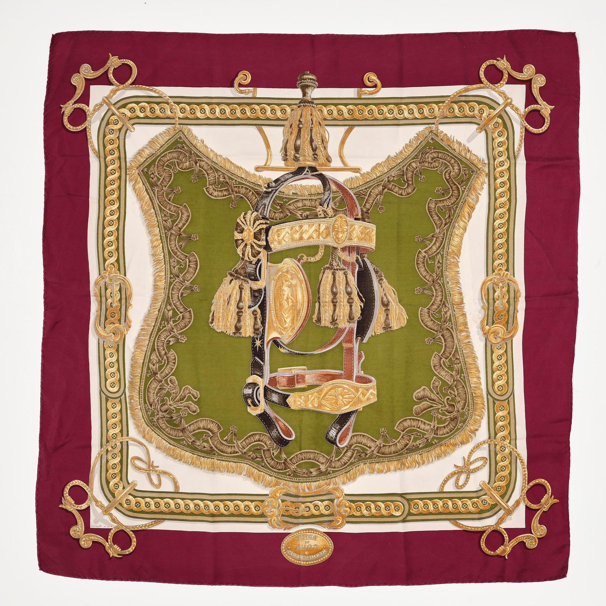 Hermès, scarf, “Bride de Cour”.