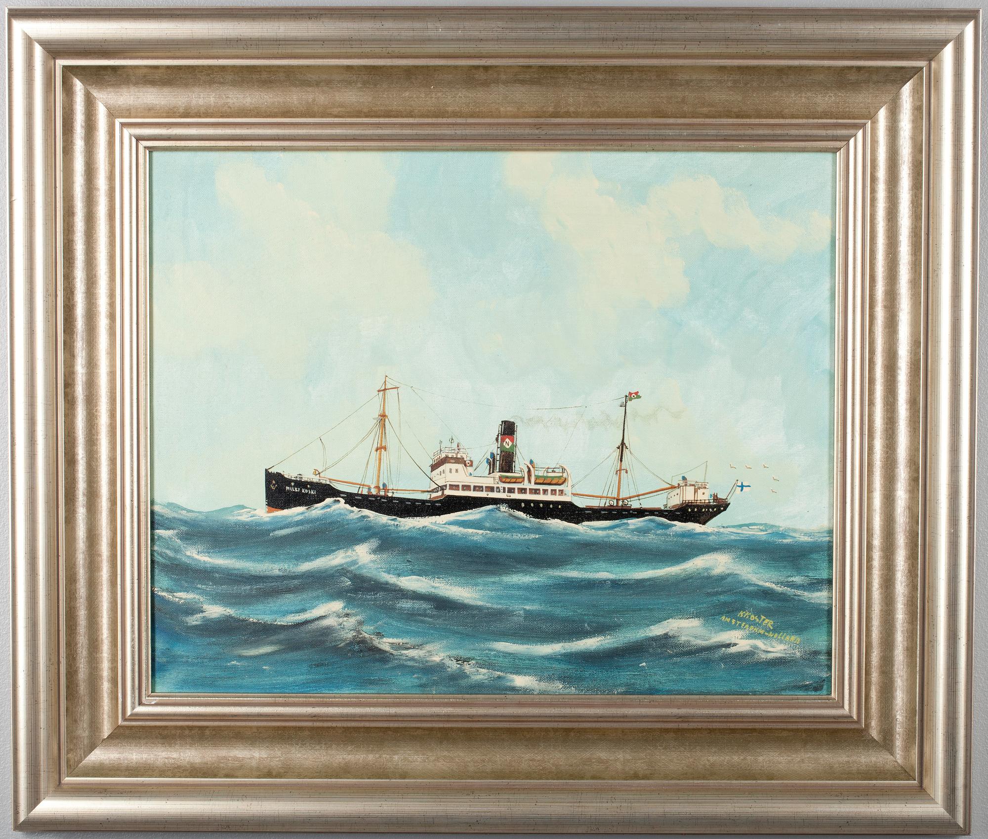 KLAAS KOSTER, olja på duk, signerad Amsterdam Holland.