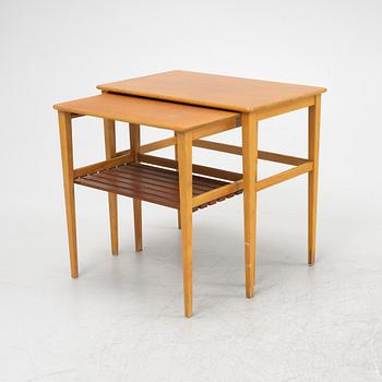 Axel Larsson, a nesting table, probably by Svenska Möbelfabrikerna Bodafors, mid 20th Century.