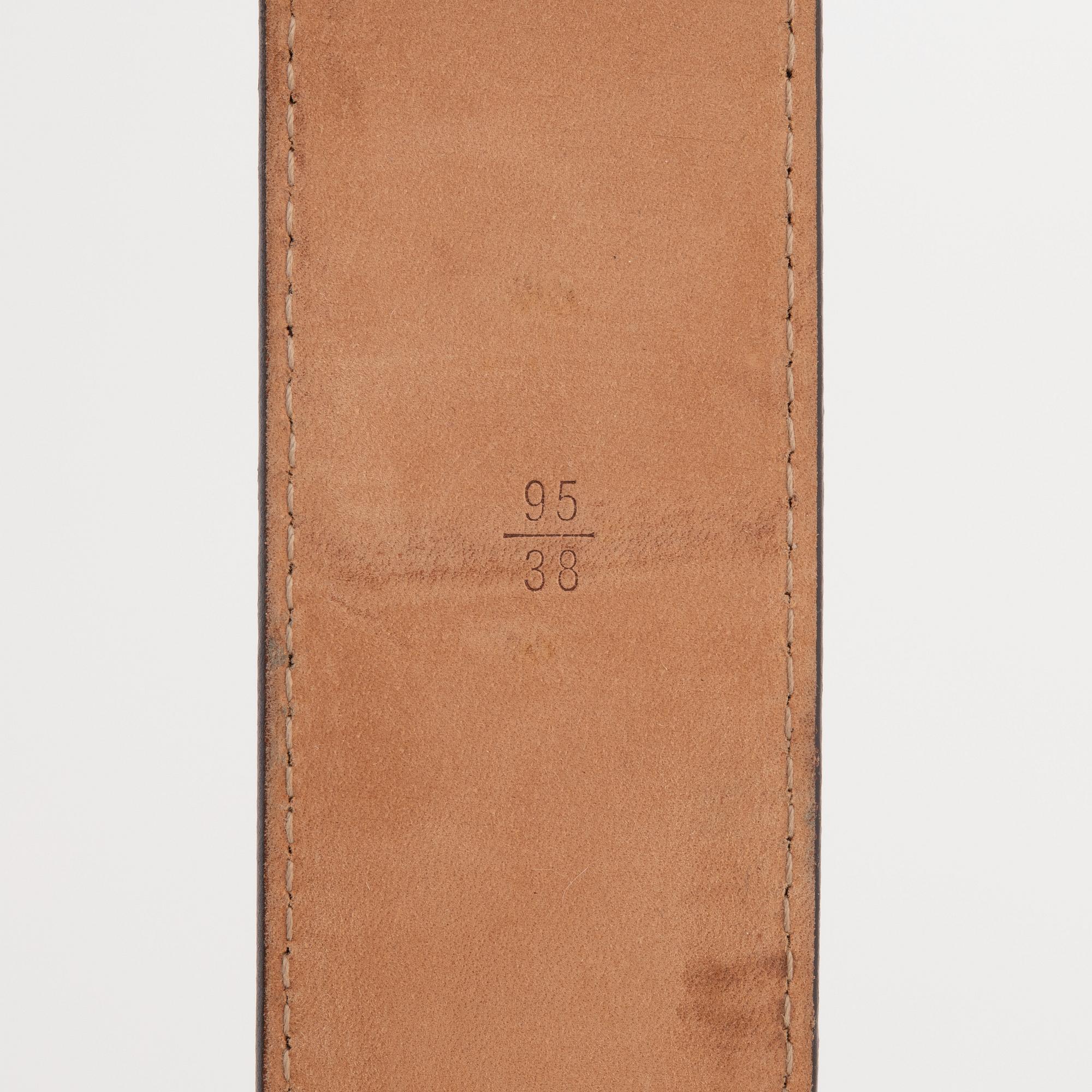 Louis Vuitton, a monogram canvas 'LV Initiales' belt, size 95, 2008.