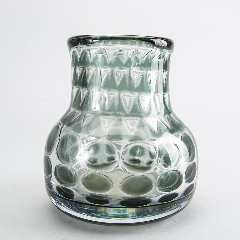 INGEBORG LUNDIN, vase, "Ariel, circles, glass, Orrefors, 1965.