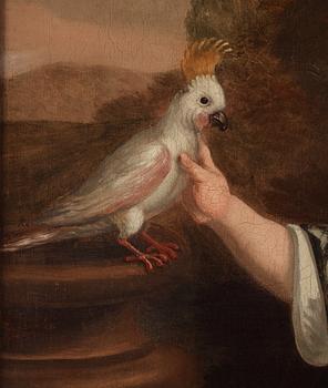 Peter Lely (Pieter van der Faes) Follower of, Boy with Parrot.