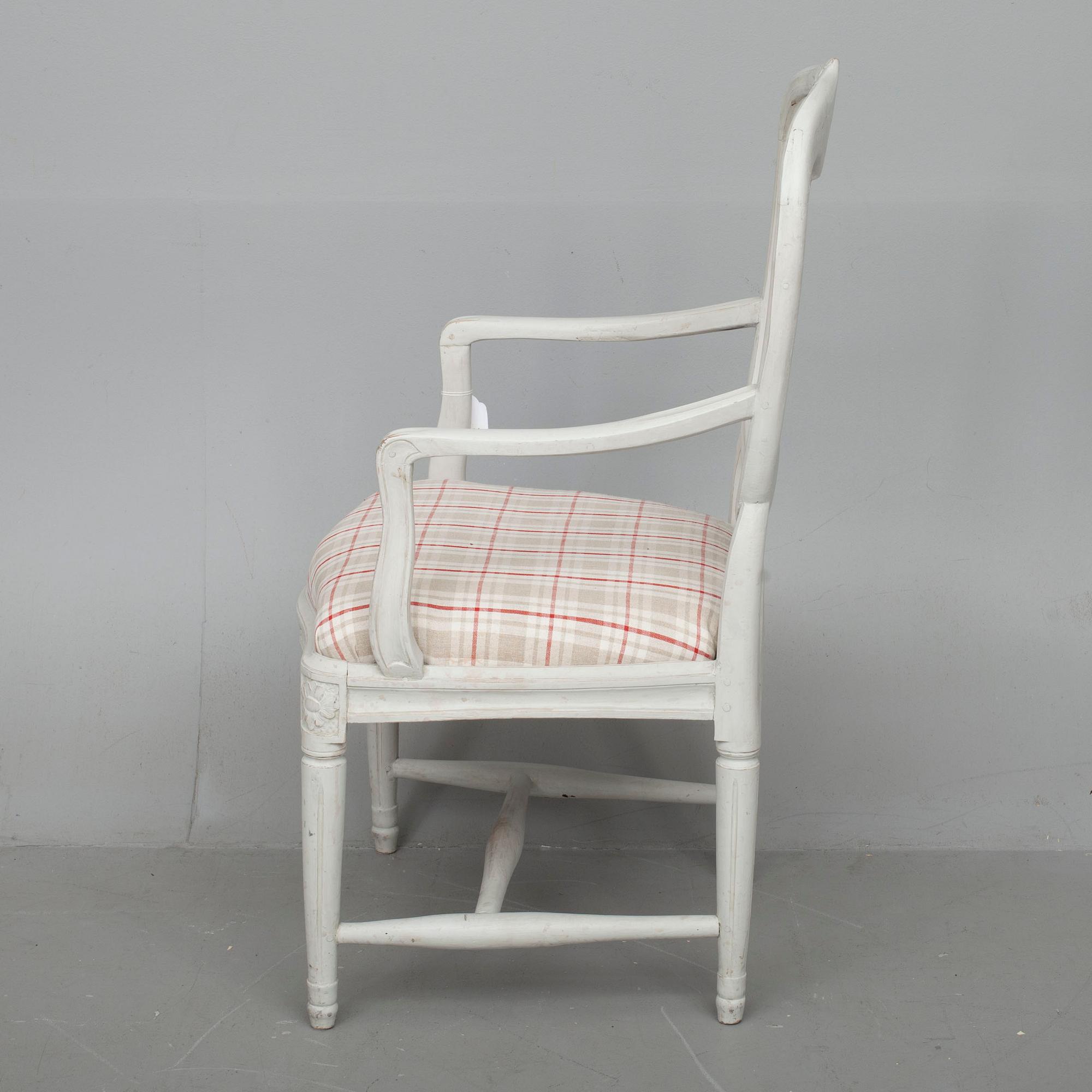 KARMSTOL, gustaviansk, omkring 1800.