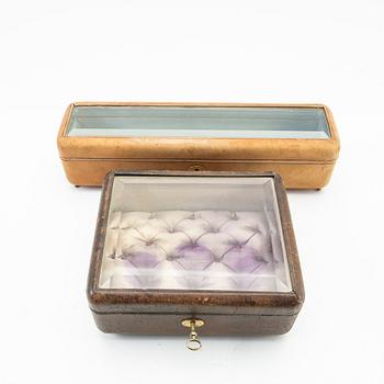 Jewellery boxes, 2 pcs, 20th century.