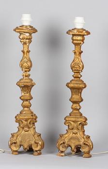 BORDSARMATURER, ett par, barockstil, 1800/1900-tal.