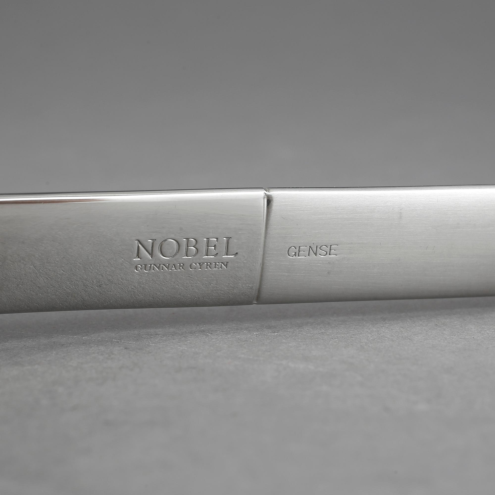 BESTICK, 12 delar, rostfritt stål, "Nobel", Gunnar Cyrén, Gense.