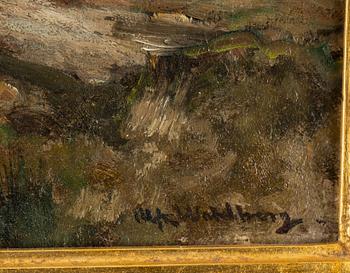 Alfred Wahlberg, oil on canvas, signed.