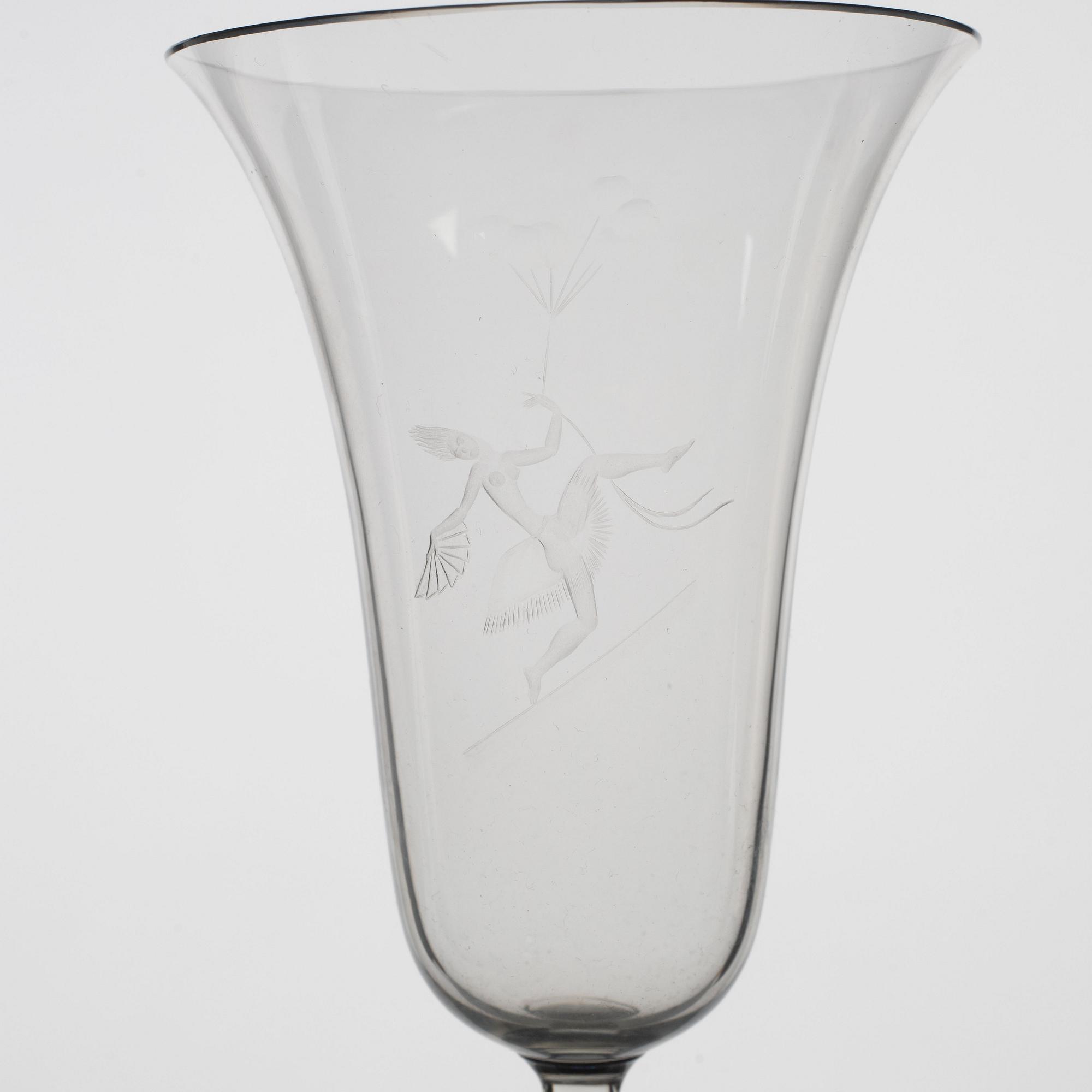 Simon Gate, vas, Orrefors, 1928.