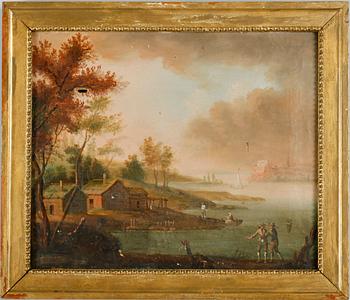 JOHAN PHILIP KORN, hans art, olja på duk, 1700-/1800-tal.