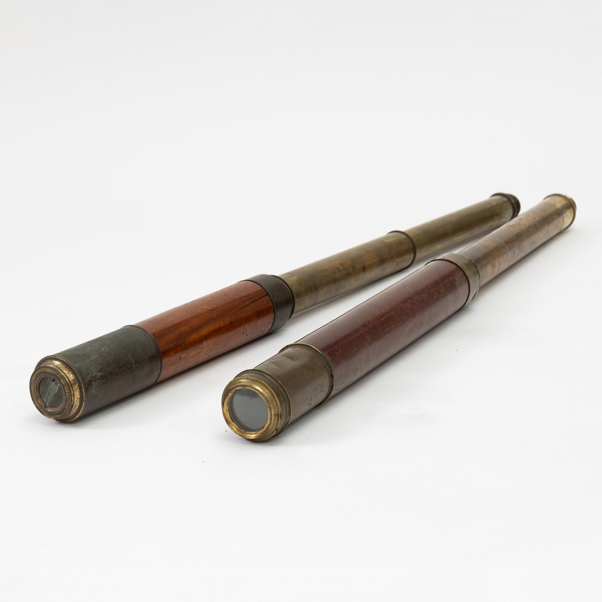Two telescopes 18th/19th century.