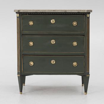 A Gustavian style, chest of drawers circa 1900.