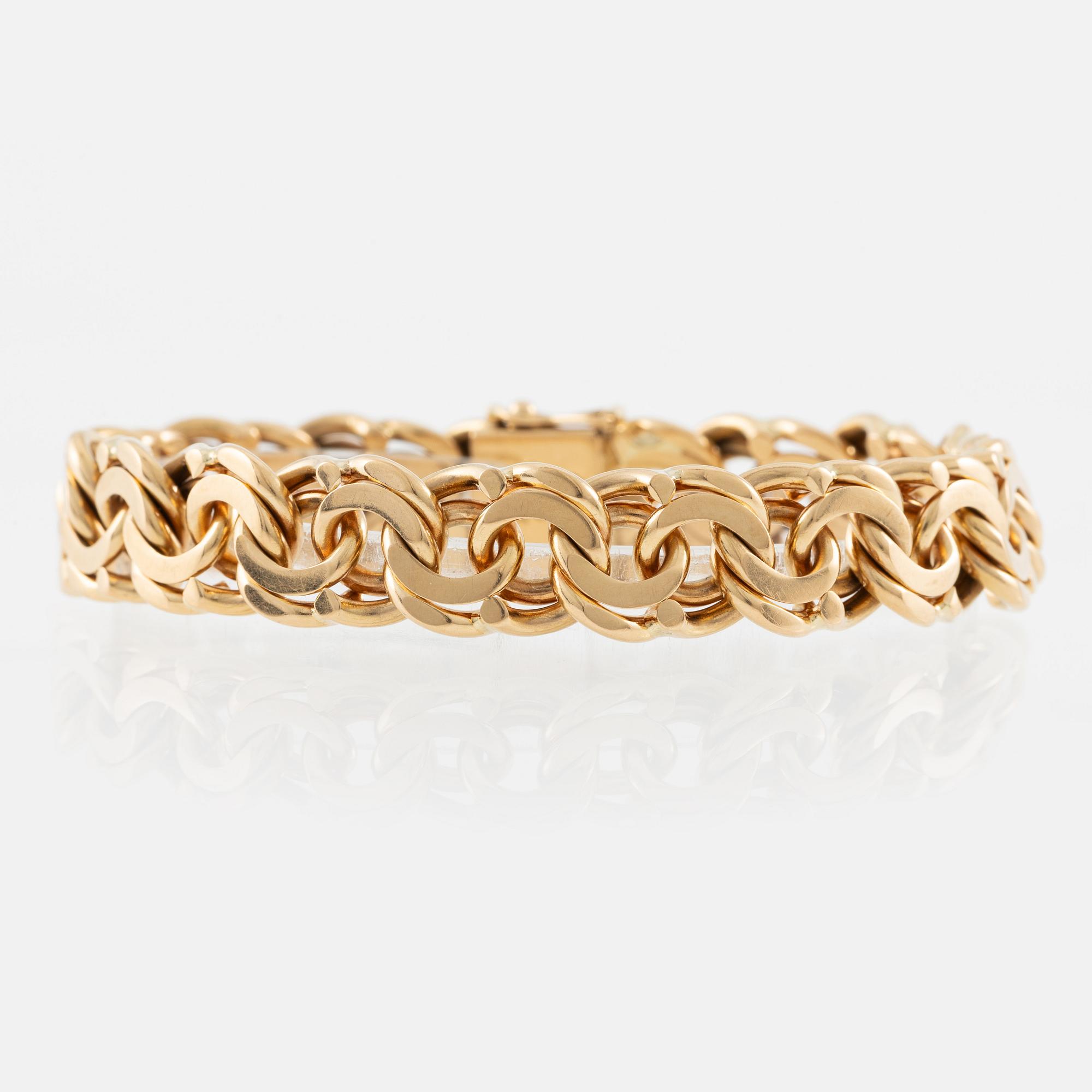 Armband, 18K guld, bismarcklänk.