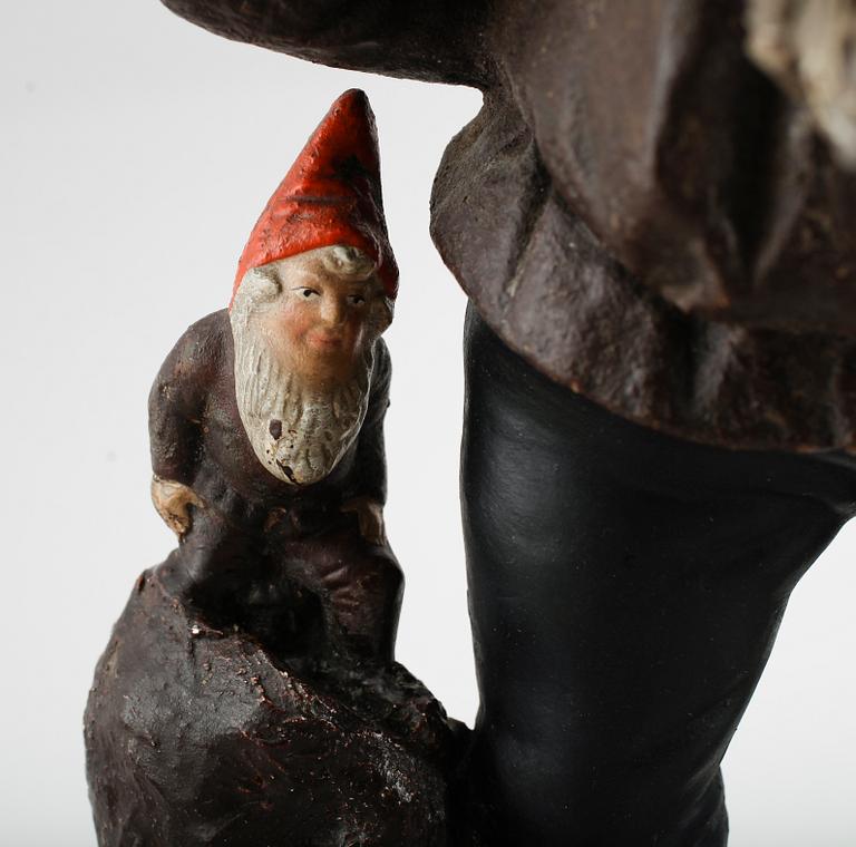 FIGUR, terracotta, sent 1800-tal.