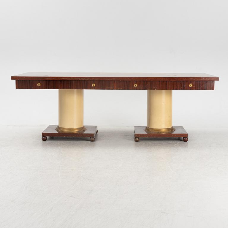 An Empire style library table, first half of the 20th century.