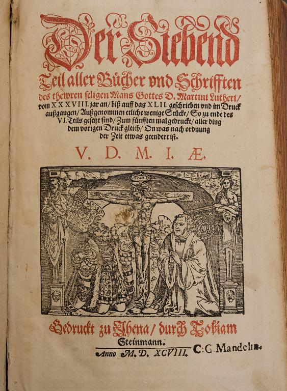 BÖCKER 3 ST, Martin Luthers skrifter, tryckta 1598-1608.