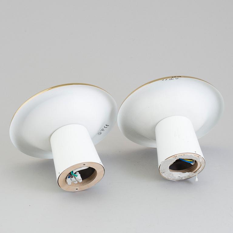 A pair of wall / ceiling lamps, model no 2162, by Josef Frank, Svenskt Tenn, designed the late 1920s.