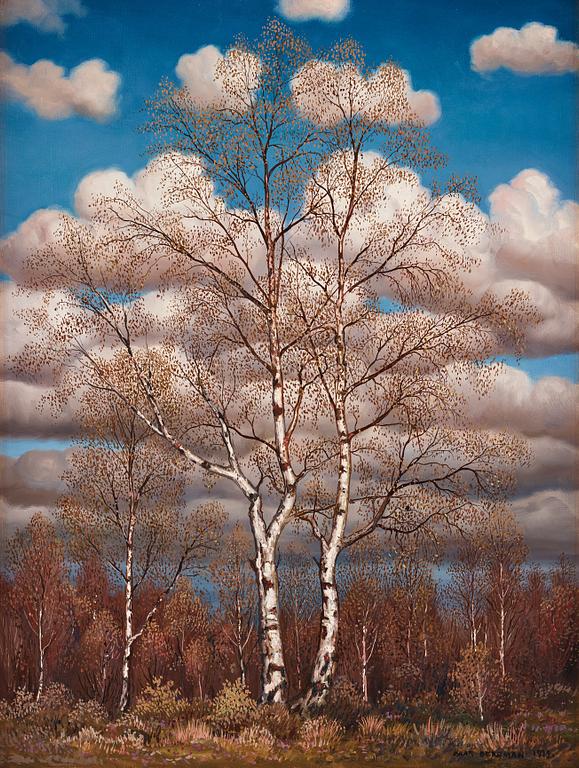 Oskar Bergman, Birch trees in spring.