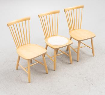 Carl Malmsten, chairs, 3 pcs, "Lilla Åland", Stolab, 21st century.