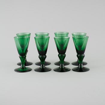 VINGLAS, 8 st, glas, "Slottet", Reijmyre glasbruk.