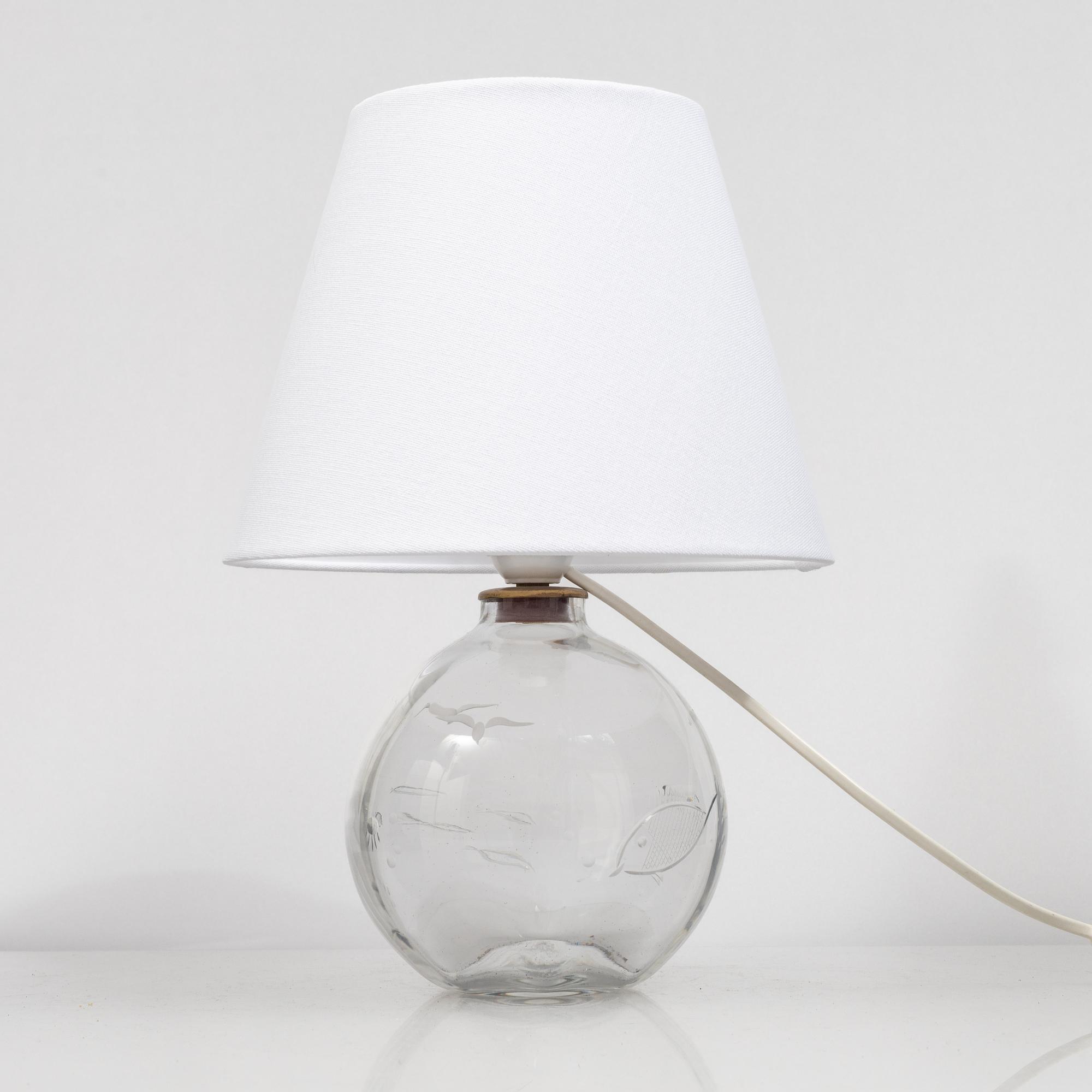 Orrefors, a table lamp, 1930's/40's.