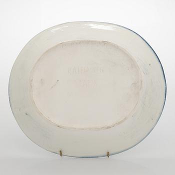Birger Kaipiainen, A decorative porcelain dish, signed Kaipiainen Arabia.
