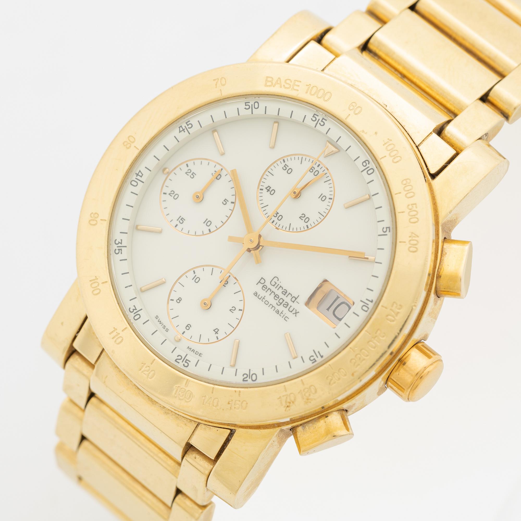 Girard-Perregaux, "Base 1000", chronograph, wristwatch, 38 mm.