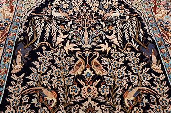 A rug, Esfahan, part silk, ca 159 x 103 cm.