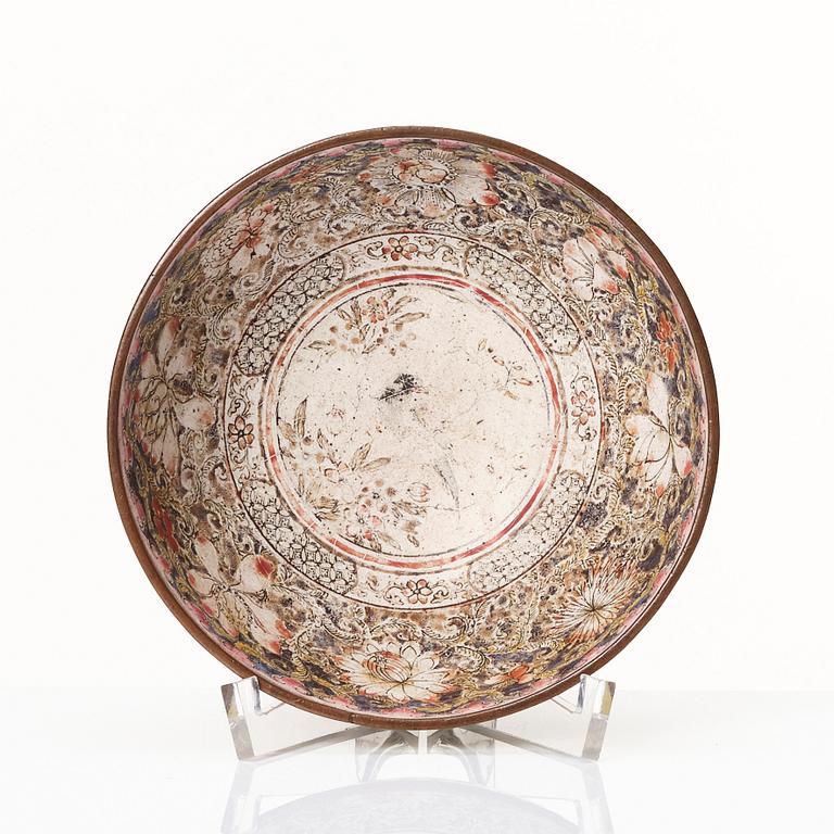 An enamel on copper bowl, Qing dynasty, 18th/19th Century.