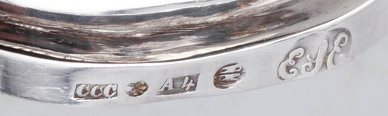 GRÄDDKANNA, silver, Claes Christian Carlén, Borås 1831. 213 gram.