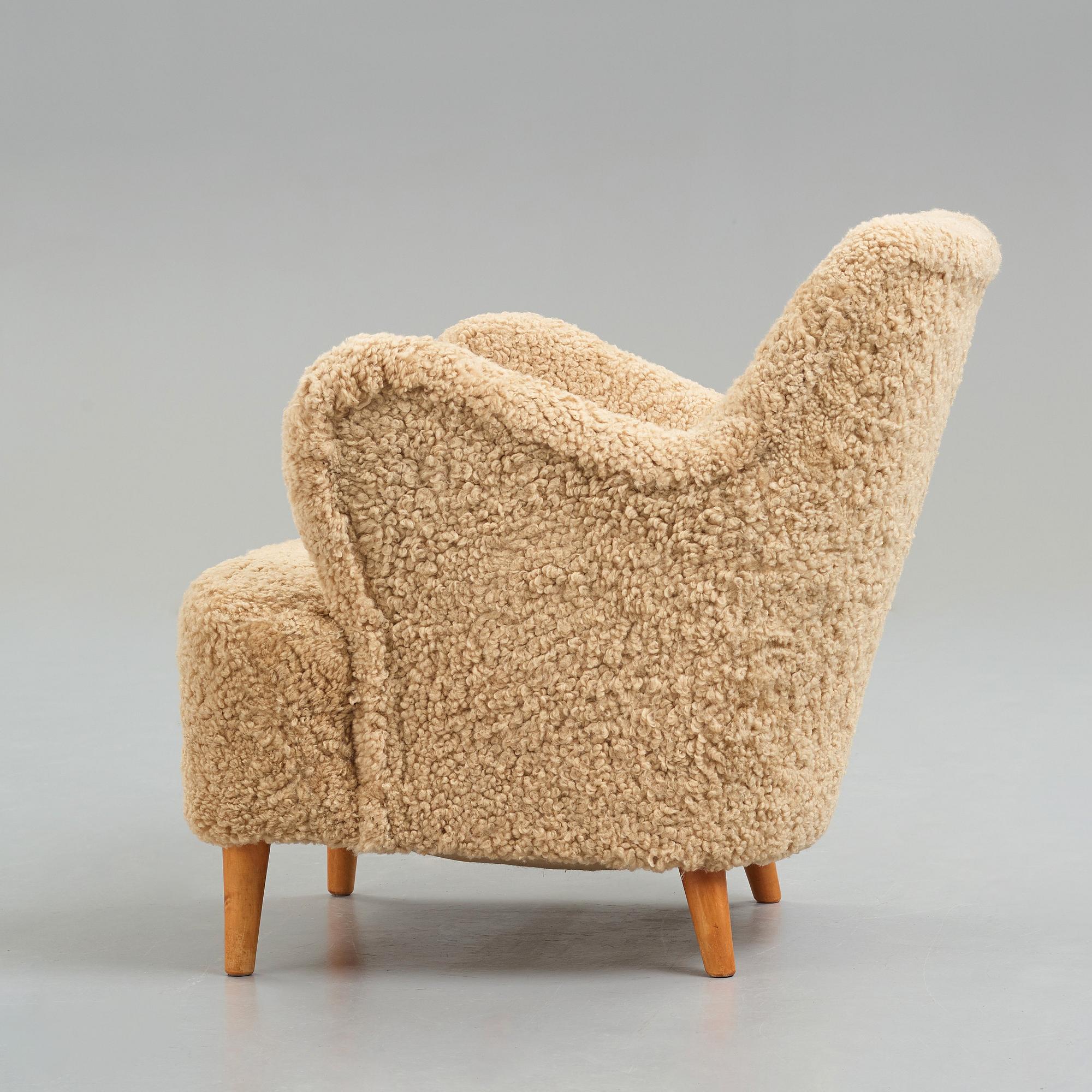 Gustav Axel Berg, a Swedish Modern easy chair for AB G.A. Bergs, 1940's.