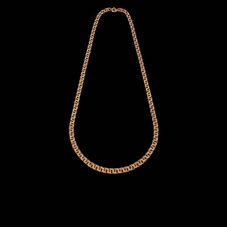 HALSLÄNK, 18K guld, kattfotstämplad, 1945. Vikt 24.0 g.