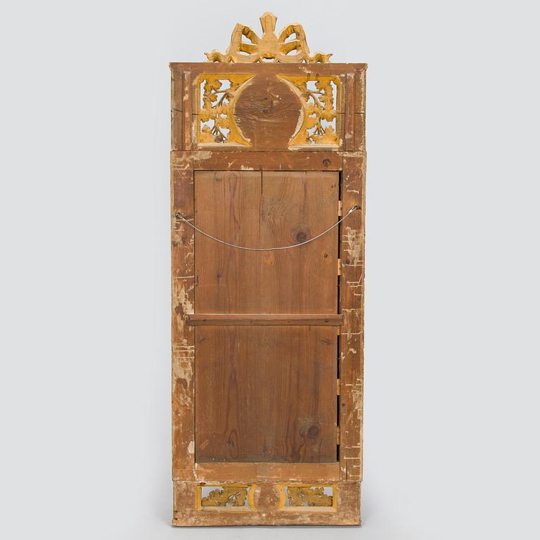 A Gustavian late 18th century hallmarked Gothenburg mirror.