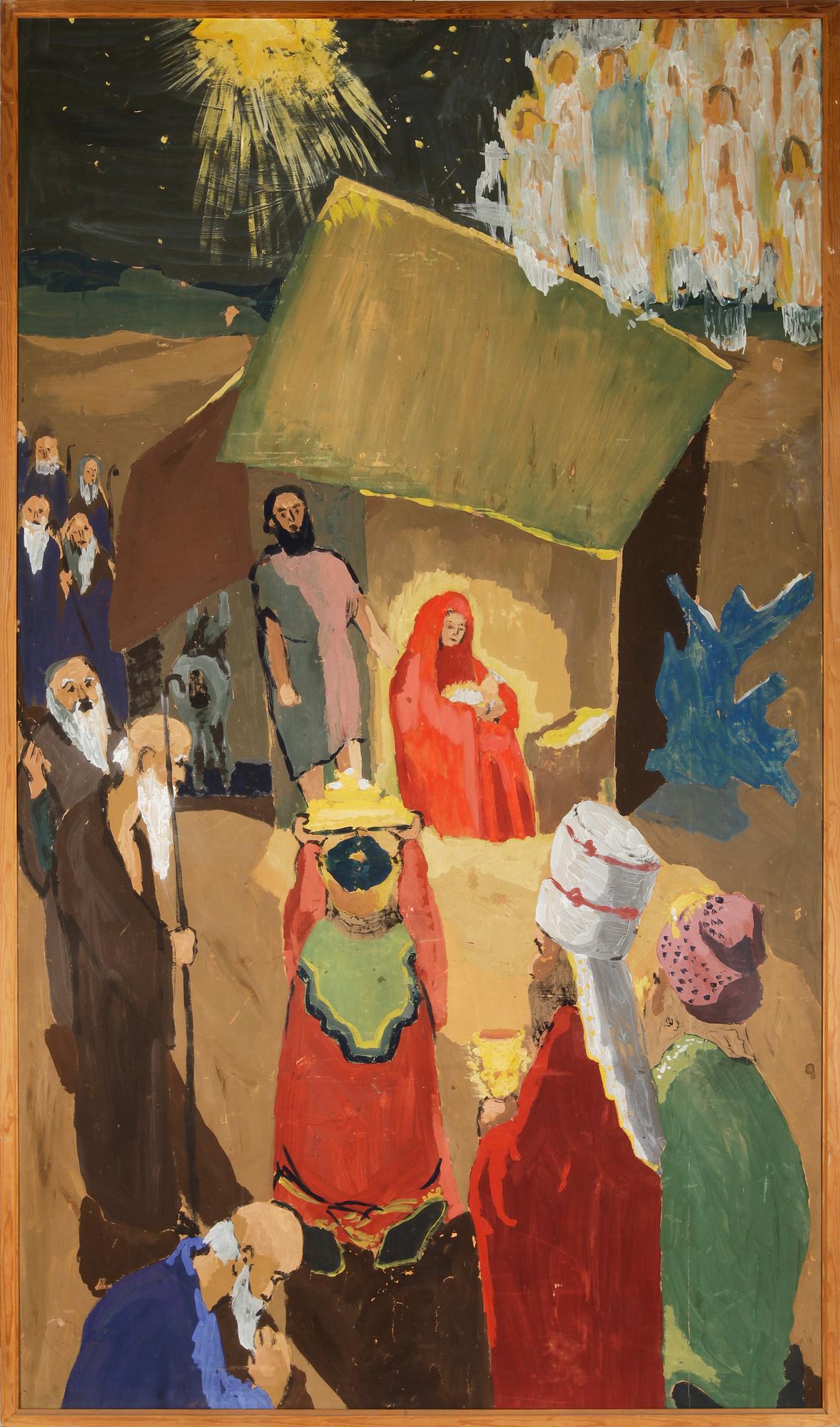 OKÄND KONSTNÄR, olja på pannå, 1900-talets mitt.